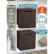 El Casa Saklama Kutuları 2 Adet, 23 Litre 38080874 Kahverengi