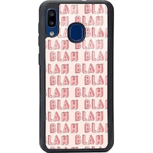 Samsung Uyumlu A20 Blah Blah Tasarımlı Glossy Telefon Kılıfı Çok Renkli