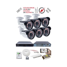 6 Kameralı Güvenlik Kamera Seti - Kdj-6s-6al-ss-e1