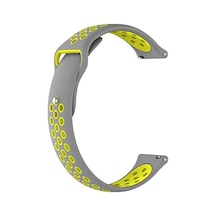 Fossil Q Gazer Delikli Spor Silikon Kordon Gri Sarı Çok Renkli