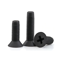 M3 X 15mm Düz Başlı Plastik Civata Vida Siyah X 5 Adet Rf008