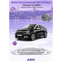 Citroen C3 2017+ 12 Parça Cam Çerçevesi