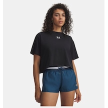 Under Armour Rival Boxy Tee Solid Kadın T-shirt-33322 Siyah