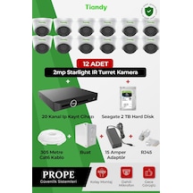 Tiandy 12 Kameralı Dome Full Sistem Paketi
