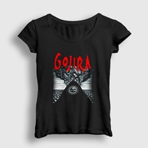 Presmono Kadın Magma Gojira T-shirt Siyah