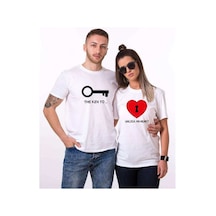 Tshirthane Key Unlock Sevgili Kombinleri Tshirt Kombini Beyaz
