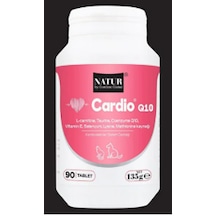 Natur Cardio Q10 90 Tablet Kedi Ve Köpek Kalp Sağlığı & Dolaşım Destek Takviyesi Coq10, L-karnitin & Taurin