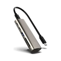 Qgeem Qg-uh05 6 İn 1 Type-c Hub 22 Cm Gri