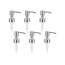 Wezone 6 Adet 304 Paslanmaz Çelik Sabun Dispenseri Pompa - 28/400 Standart Ağızlı Flaslar İçin - 7 İnç Borular Eşliğinde - Mutfak/banyo Sabun/süt分配器 Gümüş