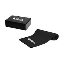 Delta 10 Mm Yoga Mat-Yoga Minderi ve Yoga Blok-Yoga Köpüğü Siyah