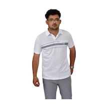 Erkek Polo Yaka Pano Çizgili Tişört T273 Bgl-st04592 Beyaz