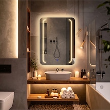 Rectavision Günışığı Kumlamalı Lavabo & Banyo Aynası Dokunmatik Sensörlü 100 X 75 Cm
