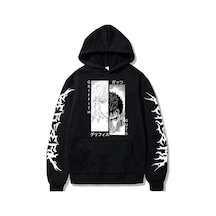 Tarzsokak Berserk Fermuar Hoodie Mod39 14624 Siyah