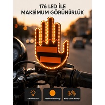 Lb El Hareketiyle Kontrol Edilen 176 Led Amber Güvenlik Lambası