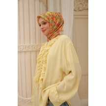 Silk Home Soft Eşarp 73081-36 Taş, Yeşil, Sarı, Turuncu, Pembe