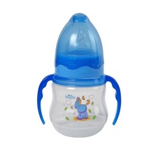 Bambino PP Geniş Ağızlı Kulplu Biberon-Mavi 150 ML