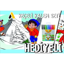 30x120 Boyama Rulosu Yaman Kar Tatili + Adel 12'li Keçeli Boya Kalemi