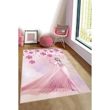 Pembe Kaymaz Tabanlı Elsalı Kız Çocuk Halısı Ar1477n11