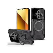 Newface Xiaomi Redmi 14c Kılıf Joy Lens Standlı Kapak - Siyah
