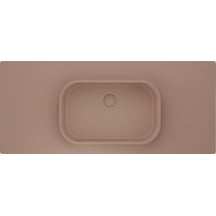 Real Stone Pure Etajerli 70x50 Pudra Granit Banyo Lavabosu Çok Renkli