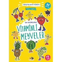 İlk Kelimelerle Vitaminli Meyveler Yapıştır-boya-öğren