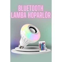 Buğz Kumandalı Rgb Led Işık Bluetooth Hoparlör Ses Lambası Renkli Ampul