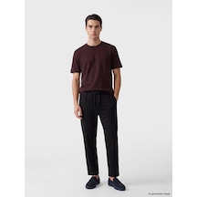 Lcw Vision Siyah Regular Fit Erkek Keten Görünümlü Pantolon