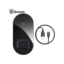Baseus Simple 2in1 Kablosuz Wireless Şarj 18w iPhone Uyumlus+ipods- 5775 Baseus Simple 2in1 Kablosuz Wireless Şarj 18w iPhone Uyumlus+ipods- 5775