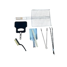 Mobilreyon Mangal Seti 6'lı,ızgara 30x30,kürek,fırça,yelpaze,maşa