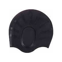 Trendooze Yüzme Yetişkinler Uzun Suya Siyah Silikon Saçlı Kulak Koruma İçin Dayanıklı Bonesi Ps Siyah