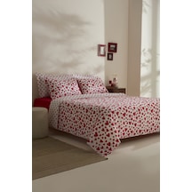 Karaca Home Amour Bliss %100 Pamuk Tek Kişilik Nevresim Takımı Kırmızı Kırmızı