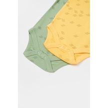 BabyCosy Organik Modal Fil Baskılı 2 Li Uzun Kollu Badi Csym11316 001