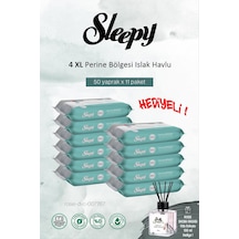 Sleepy 11 Paket X 50'li 550 Yaprak Perine Bölgesi Vücut Havlusu Ve Rosıe Tekli