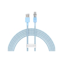 Explorer Serisi Hızlı Şarj Kablosu Akıllı Sıcaklık Kontrolü Usb To Type-c 100w, 2m, Mavi