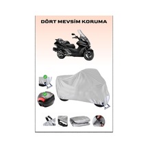 Honda Fjs 400 Silverwing İçin Arka Çanta Ve Kilit Uyumlu Gri Motosiklet Branda, Güvenli