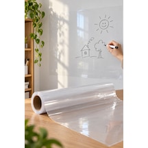 5 Adet Kendinden Yapışkanlı Şeffaf Tahta Filmi Pvc Silinebilir Duvar Yazı Tahtası Film 2 Metre X 60 Cm, Okul Kreş Adhesive Dry-erase Diğer