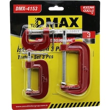 Dmax-4153 3pcs Mini İşkence Mengene Seti Çelik Karbon 25-50-75mm 72