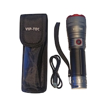 Vıp-tec Vt891207 Şarjlı 800m Uzun Menzilli El Feneri Siyah