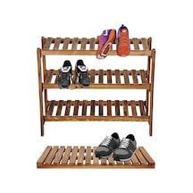 Ahşap Ayakkabılık & Ahşap Kapı Önü Paspası Set