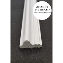 Diecor Dekoratif Boyanabilir 20 Adet 4 Cm Eğimli Polistren Duvar Çıtası Turkuaz Model:xa317