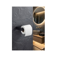 Buççin Online Mağaza Modern Mat Siyah Metal Tuvalet Kağıdı Tutacağı Yapışkanlı Minimal Duvara Monte Kağıtlık Metal Çok Renkli