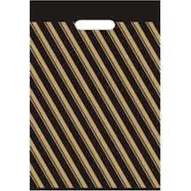 Siyah Çizgili Poşet No 2 26X38 Cm 50 Adet Takviyeli Poşet