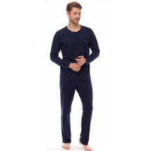 Pijadore Erkek Lacivert Kışlık Uzun Kollu Pamuklu Pijama Takımı 1530