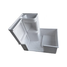 Banyo Kabini Hazır Duş Teknesi Seti Duvarsız 110x75cm - Beyaz