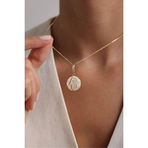Heritage Mavi Firuze Taşlı Fatmanın Eli Kilitli Charm Kolye Ucu