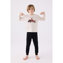 Rolypoly Erkek Çocuk Krem Pijama Takımı Rp3452-c-v2