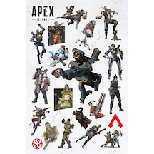 Apex Legends Video Oyun Video Oyun Sticker Paketi 20 Adet Çok Renkli