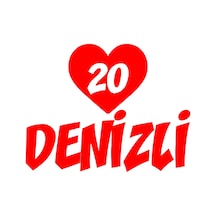 Kalpli 20 Denizli Araba Sticker 17x17 Cm Kırmızı