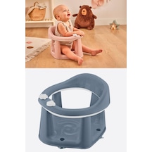 Flosoft Vakumlu Bebek Banyo Oturağı & Mama Oturağı 2 Si 1 Arada Mavi