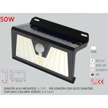 Ycl Ysb-130 30w Sensörlü Solar Güneş Enerjili Duvar Aplik Beyaz